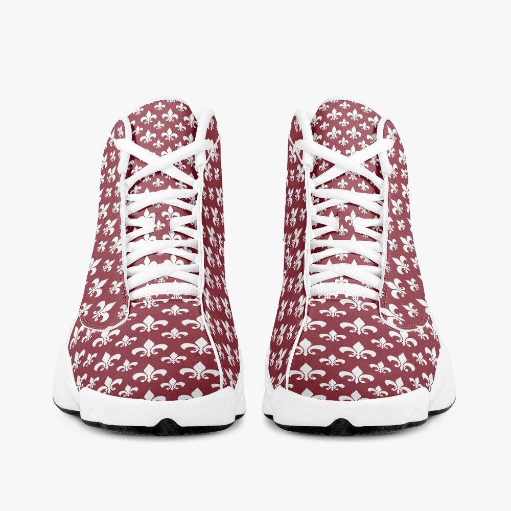 AJ13 High-Top Leather Basketball Sneakers - Louisiana